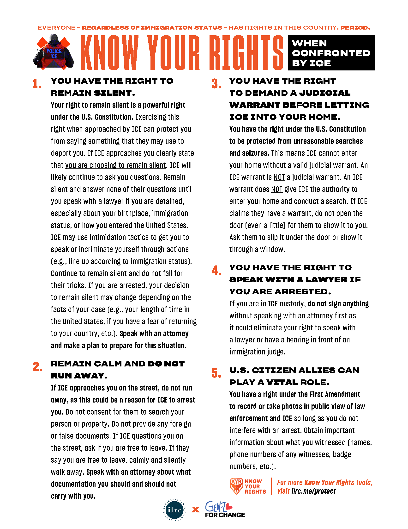 know your rights flyer